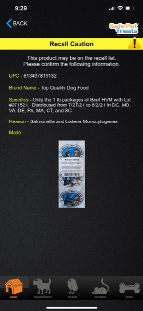 Top Quality Dog Food Recall 